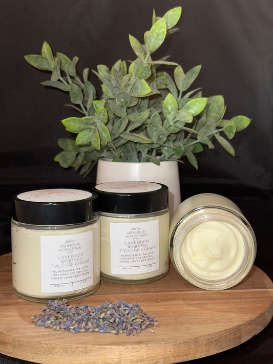 Lavender Infused Whipped Tallow Cream 4oz