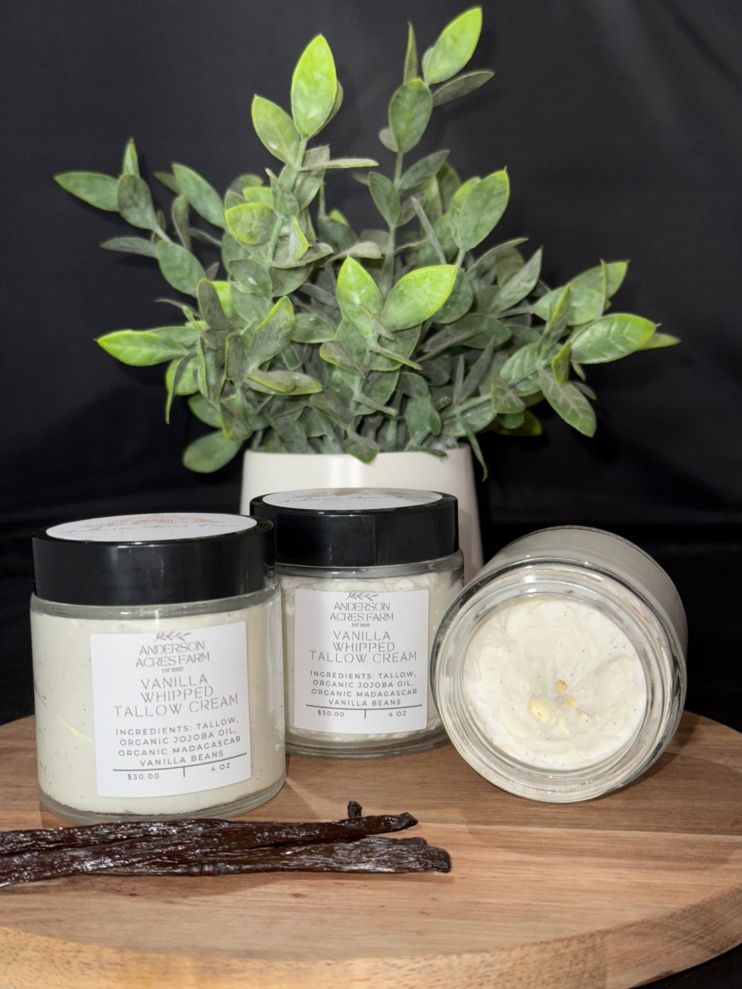 Vanilla Infused Whipped Tallow Cream 4oz