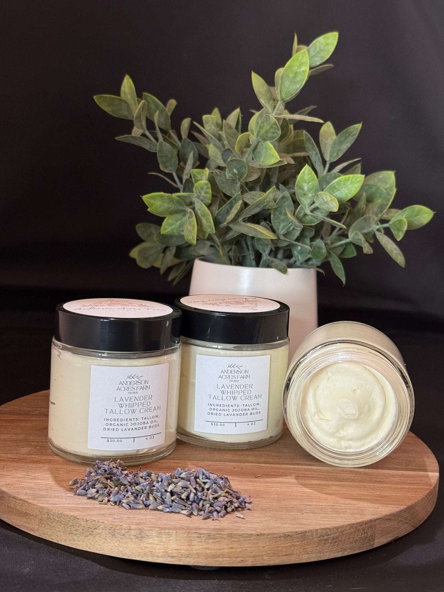 Lavender Infused Whipped Tallow Cream 4oz